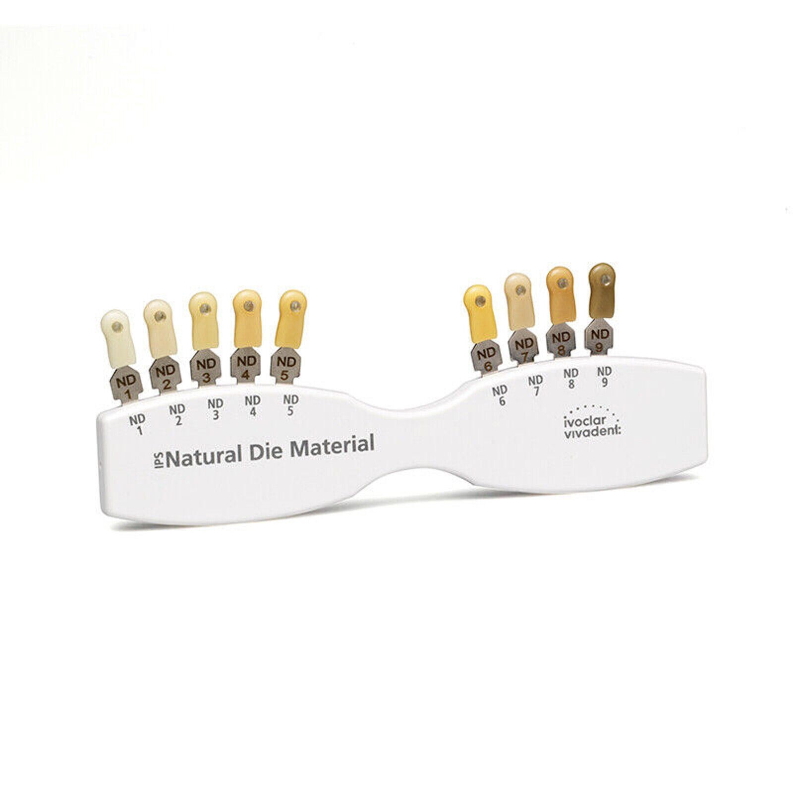 1 Set Dental Shade Guide ND1-9 Abutment 9 Colors IPS Natural Die Material Tooth