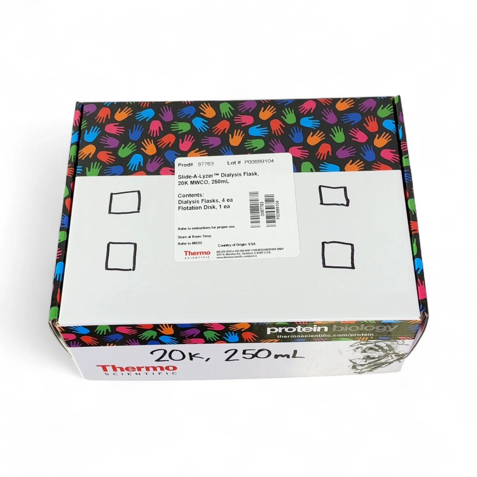 Thermo Scientific 87763 Slide-A-Lyzer Dialysis Flask Lot of 2 250mL NEW OPEN BOX
