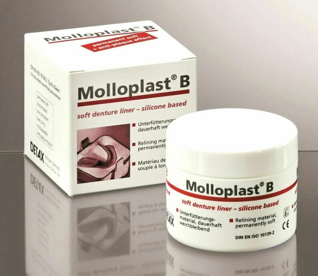 DETAX Dental Molloplast B Permanent Silicone Based Soft Relining Material 2026