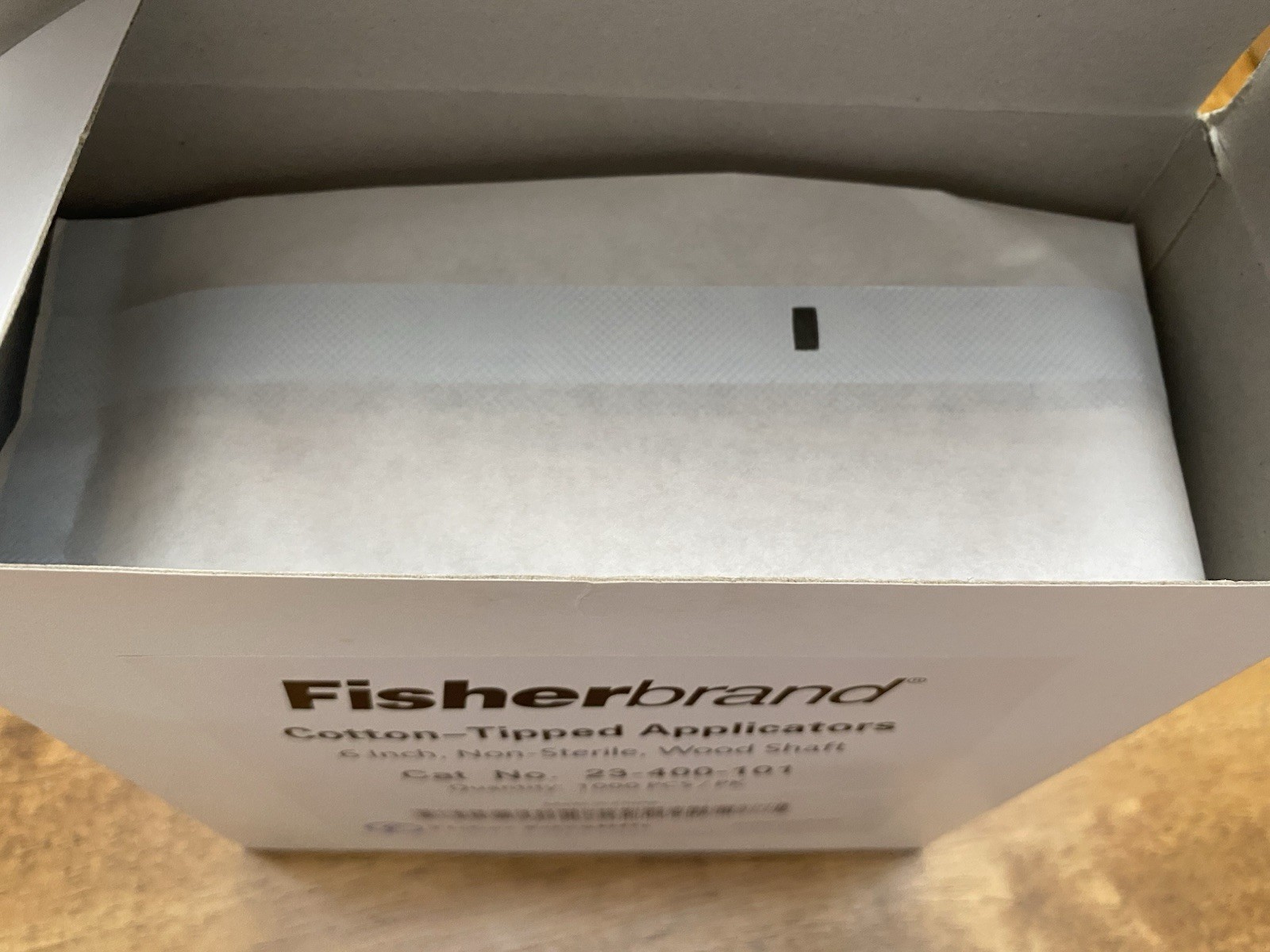 Lot of 3 FISHERBRAND 6” Cotton-Tip Applicator Non-Sterile Wood Shaft 23-400-101