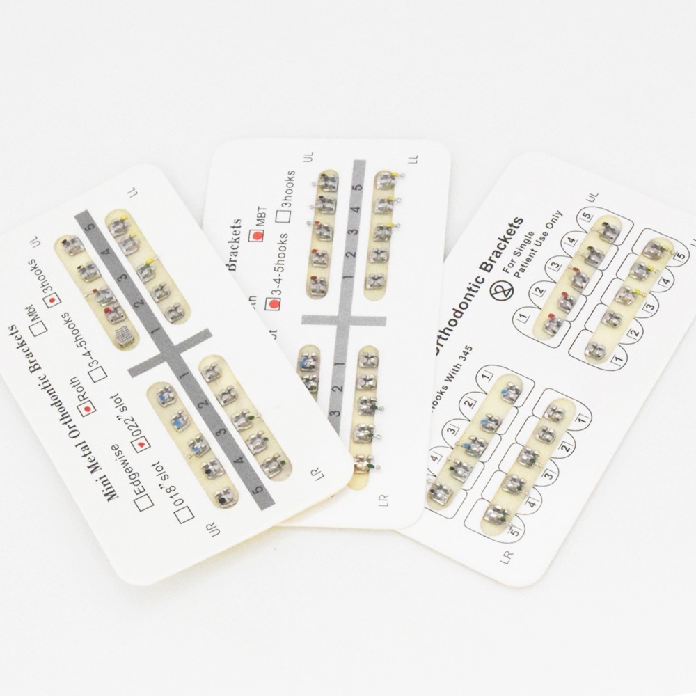 10x Dental Orthodontic Brackets Braces Monoblock Roth Edgewise MBT 018/022 Hooks
