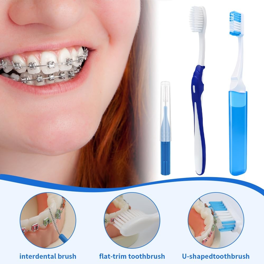 Portable Orthodontic Oral Care Kit – Orthodontic Dental Care Kit for Braces w…