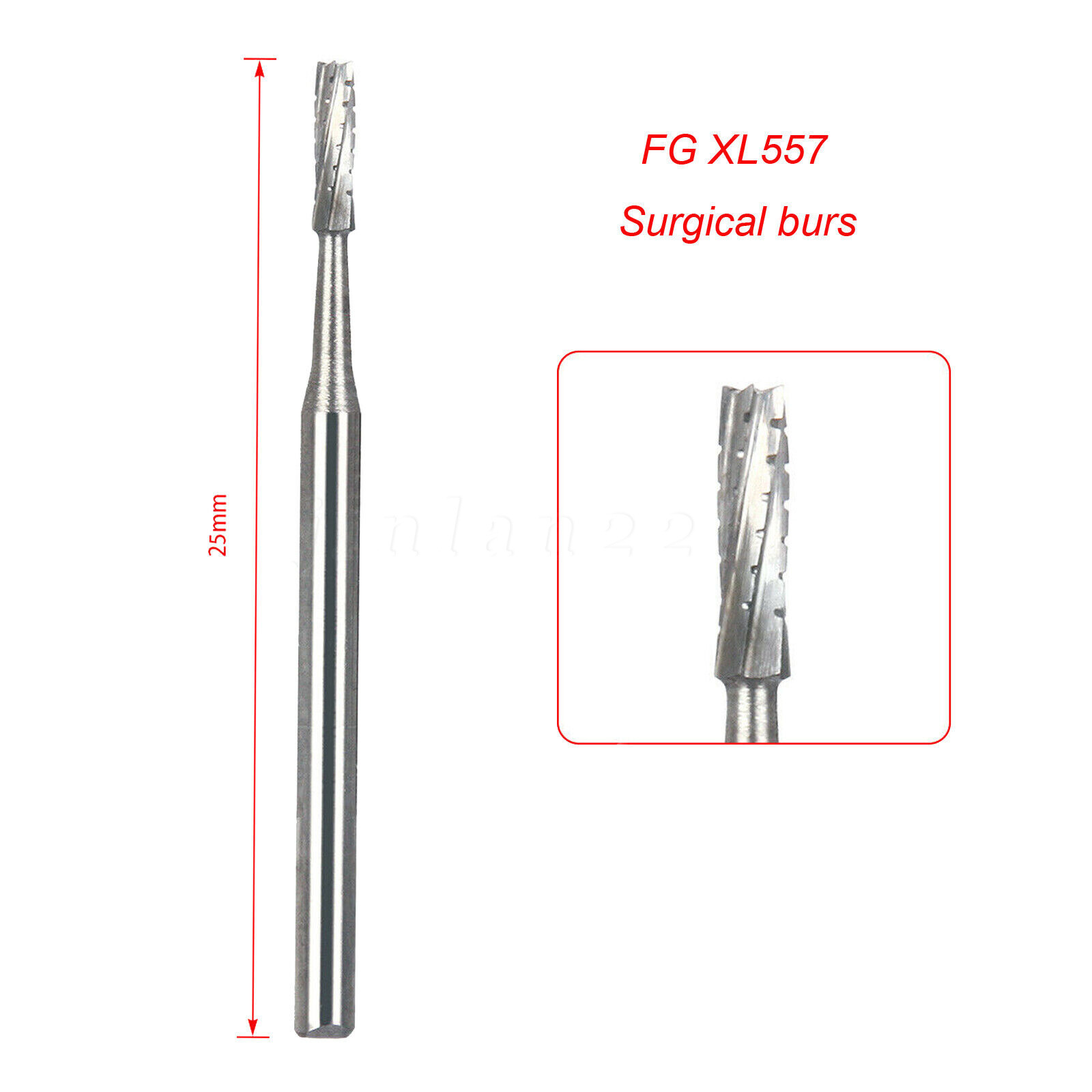 Burr Dental Surgical Burs 557L Long 25mm Carbide Bur High Speed FG SURG FGOS SL