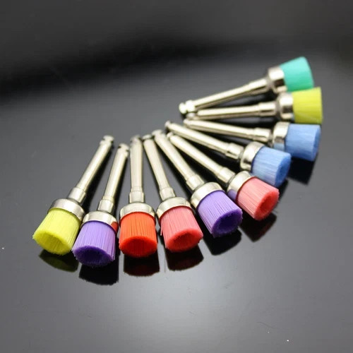 Dental Polishing Prophy Prophylaxis Brush Nylon RA Latch Type Bristle Flat/Taper