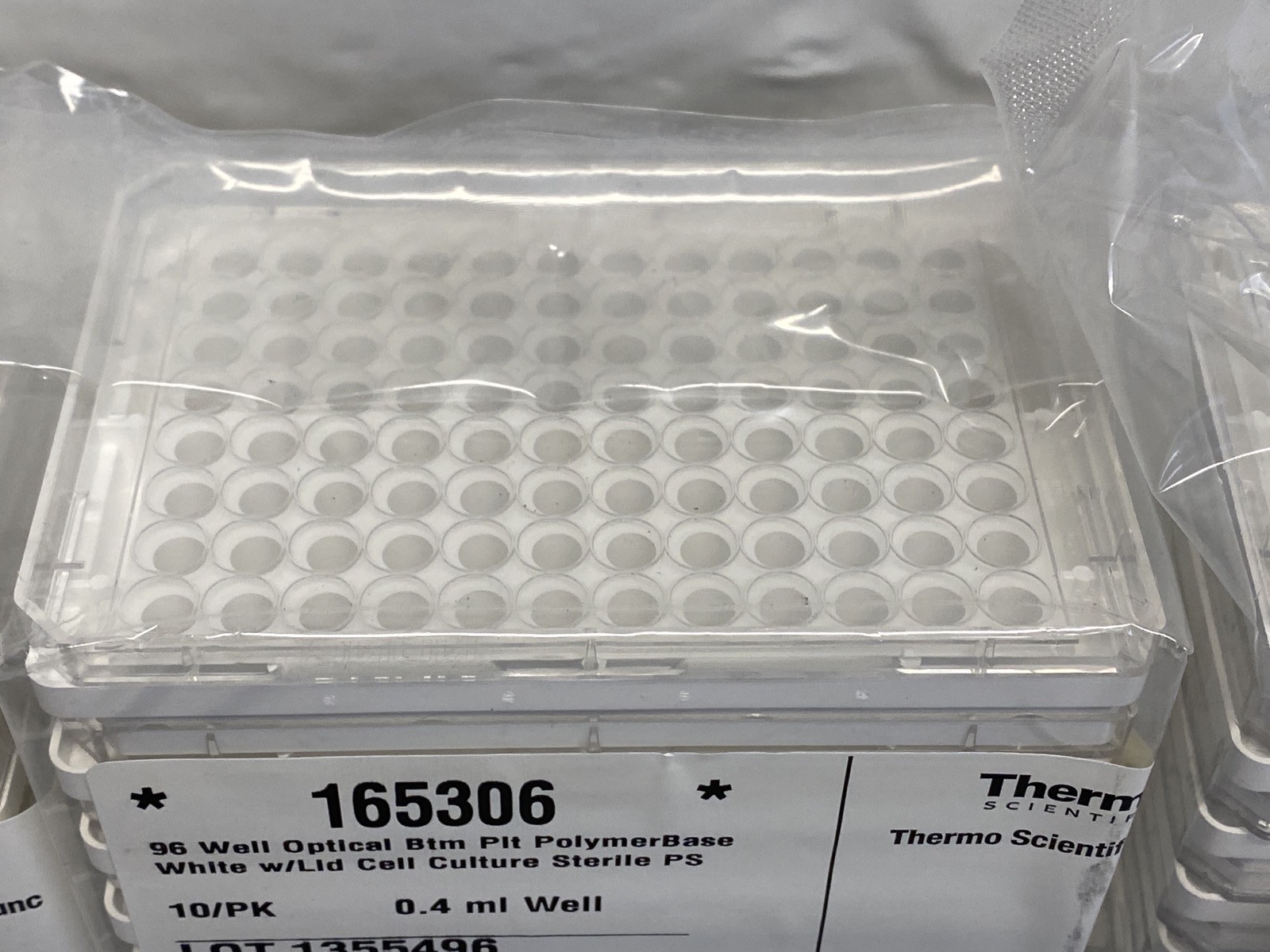 (30) THERMO Nunc 96-Well 0.4mL White TC MicroPlate Optical Bttm Lid 165306