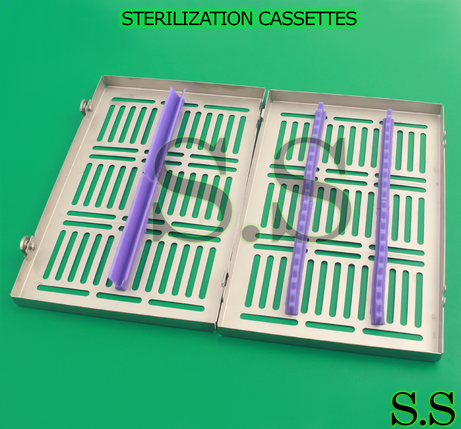 3 DENTAL SURGICAL AUTOCLAVE STERILIZATION CASSETTES FOR 20 INSTRUMENTS ST-002