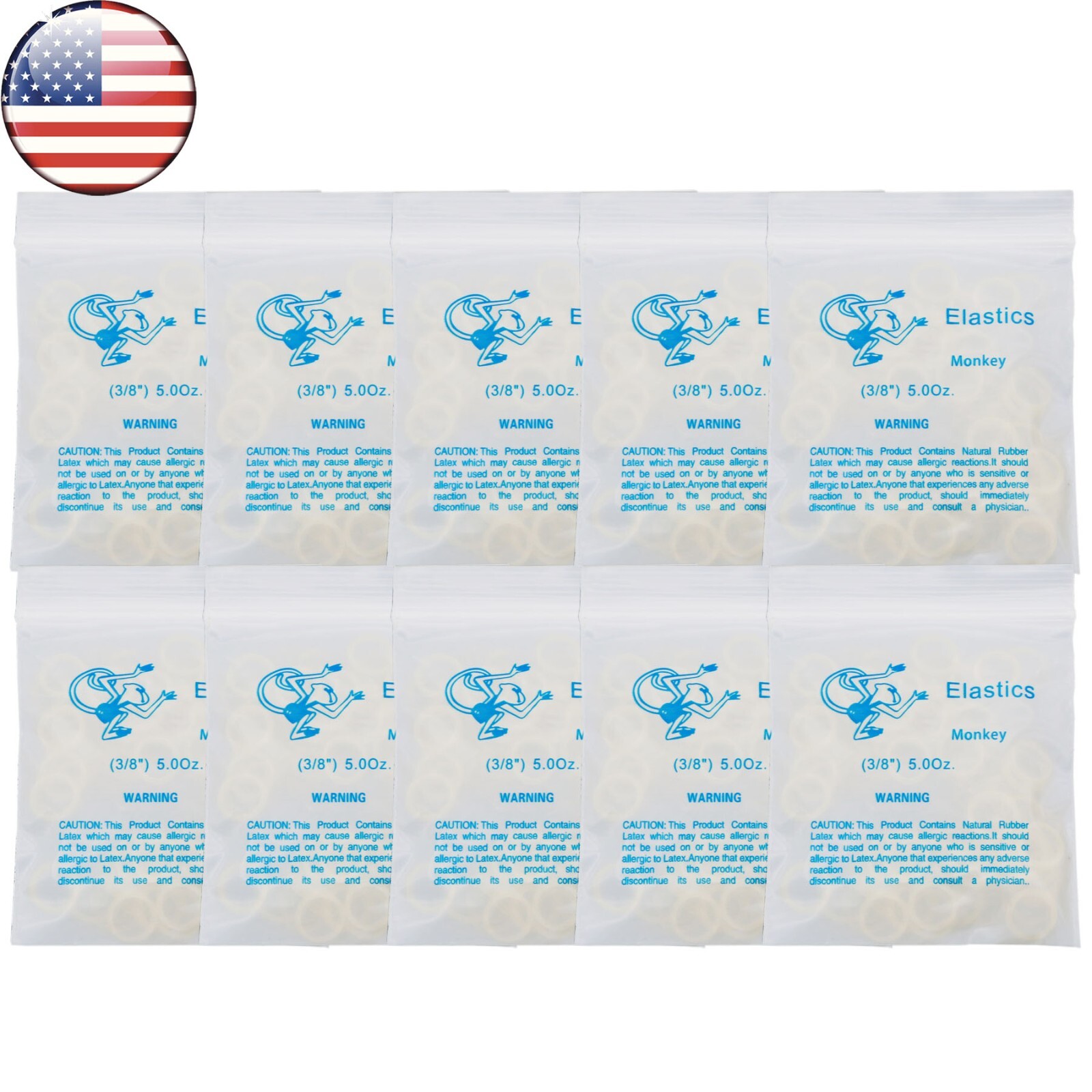 US Orthodontic Latex Elastics Dental Braces Rubber Bands 3.5/5.0/6.5 OZ Ortho