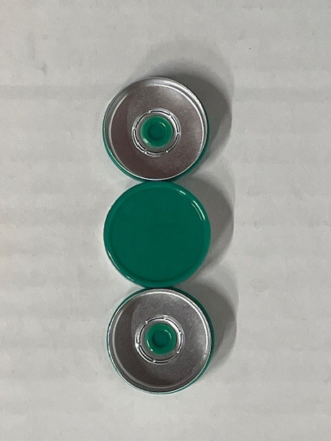 Large 1000 Pc.Lot 20mm Flip Top Cap Aluminum Crimp Seal for Vials Shiny Green
