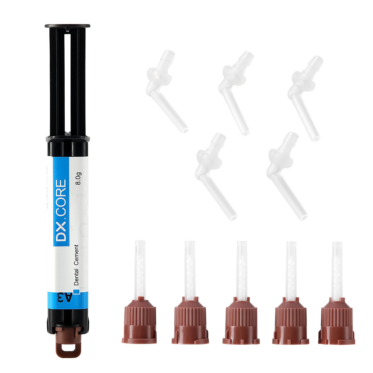 Dental Dual Cure Flowable Composite Resin Refill Core Build Up 8g Syringe A2 A3