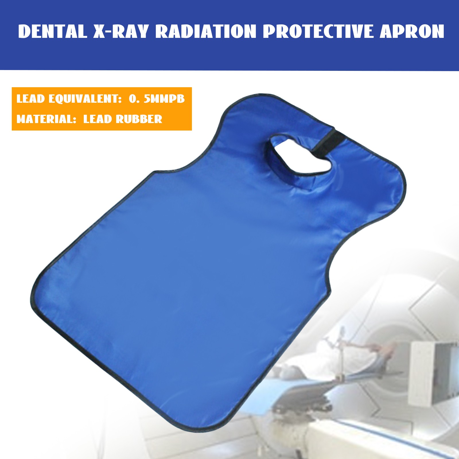 Adult Dental Lead X-Ray Apron w/ High Collar 0.5mmPb Medical Grade Lightweight