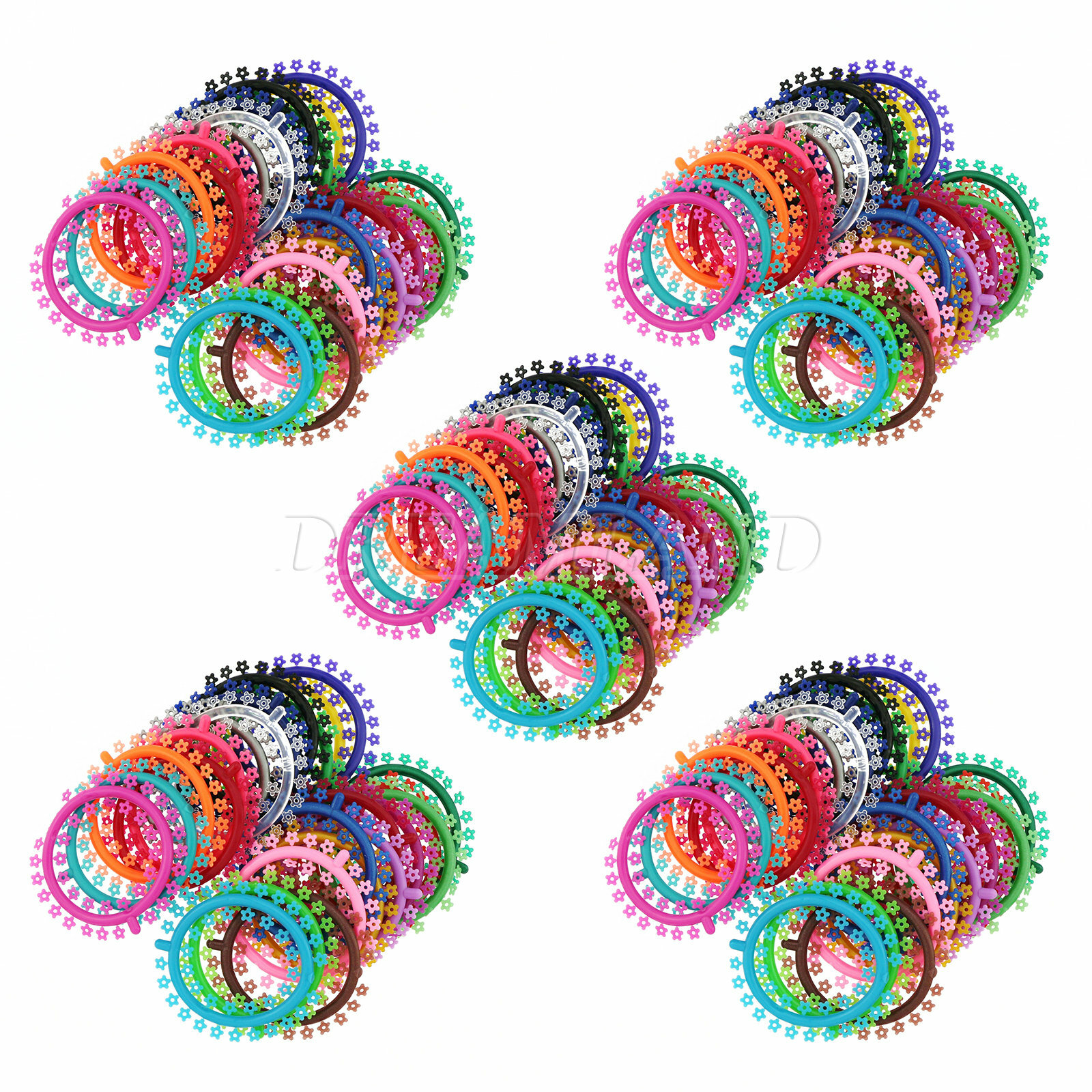 1000 pcs/Pack Orthodontic Dental Elastic Ligature Bands Ties Flower Type 3Q