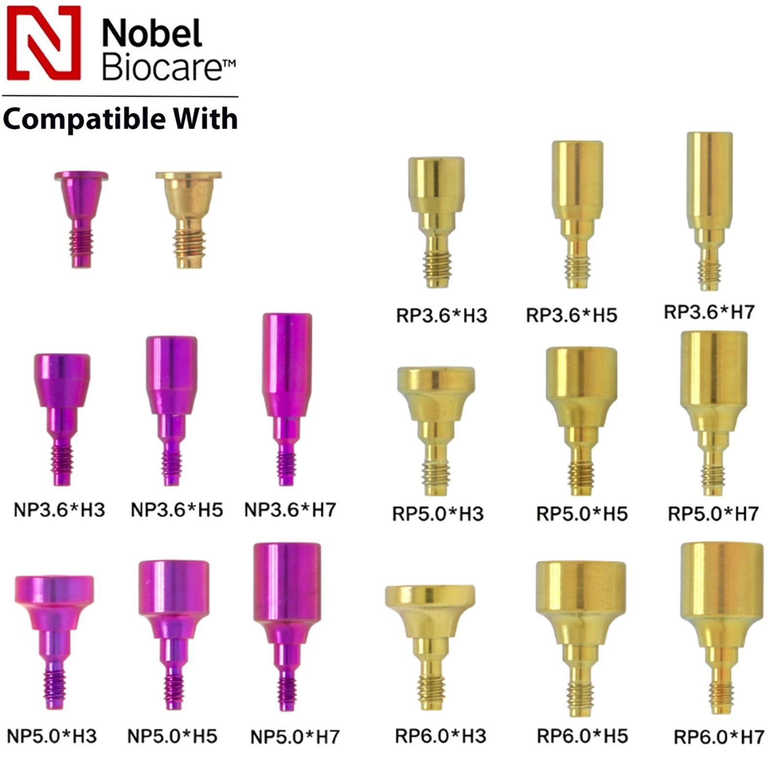 US Fit Nobel Active Healing Abutment NP/RP Impression Coping Closed/Open Tray