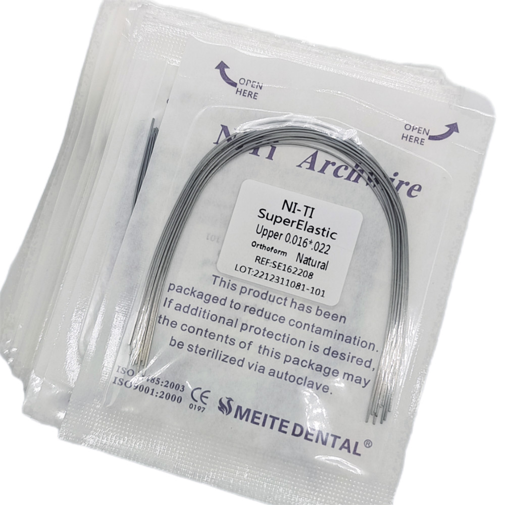 10 Packs Dental Super Elastic NITI Arch Wires Orthodontic Rectangular Natural