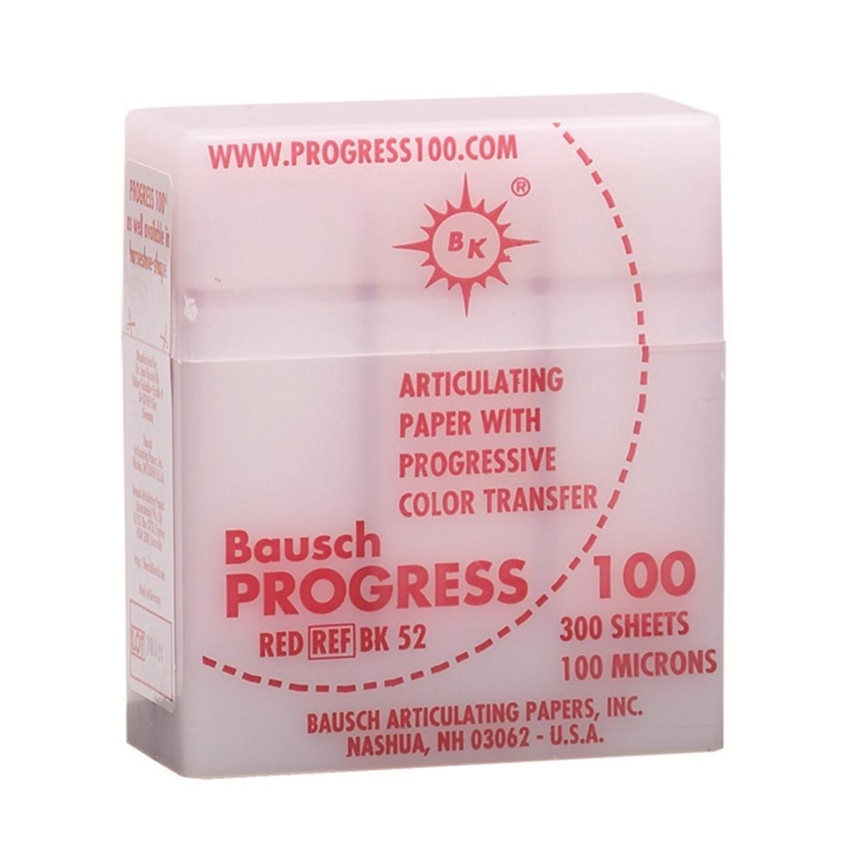 Bausch BK52 Progress 100 Articulating Paper Strips Red 100 Microns .004″ 300/Pk