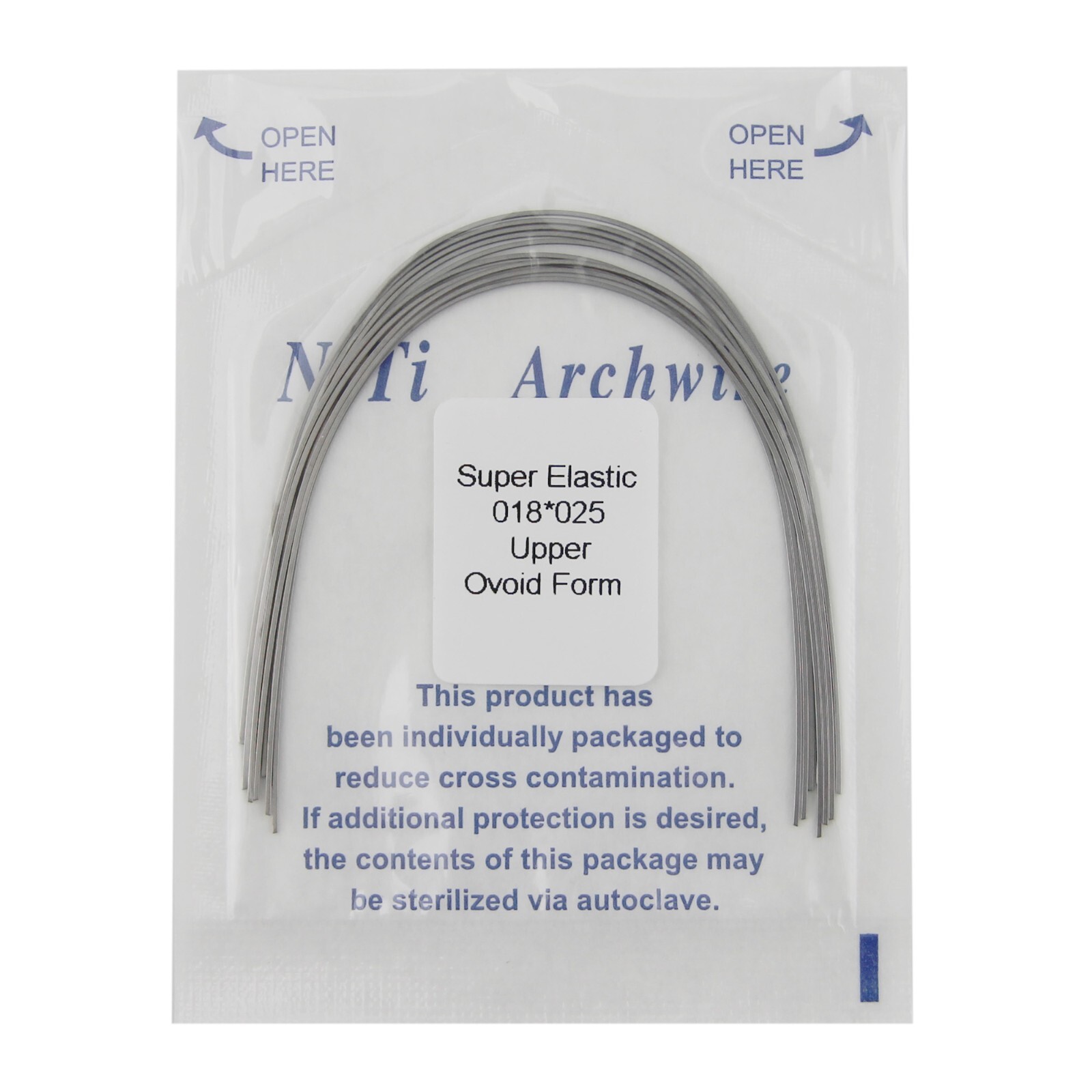 100pcs Dental Ortho Arch Wire Natural Niti Stainless S Round Rectangular Ovoid