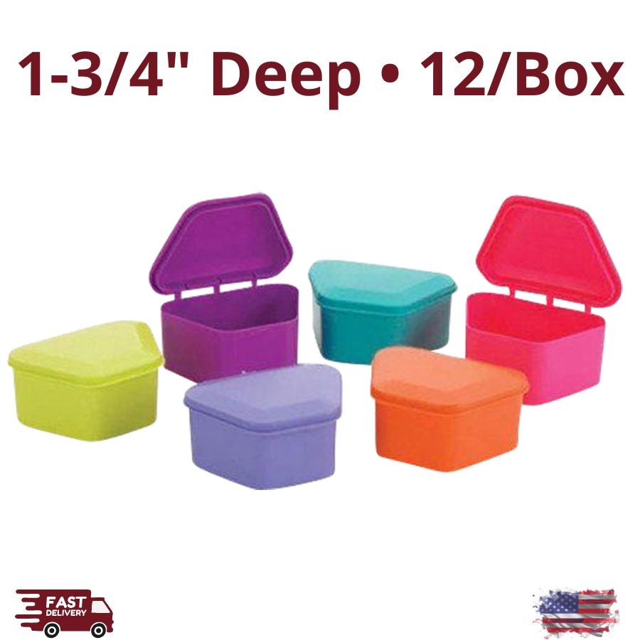 Dental Denture Storage Box 12/Box 1-3/4″ Deep Lightweight Mouthguard Case
