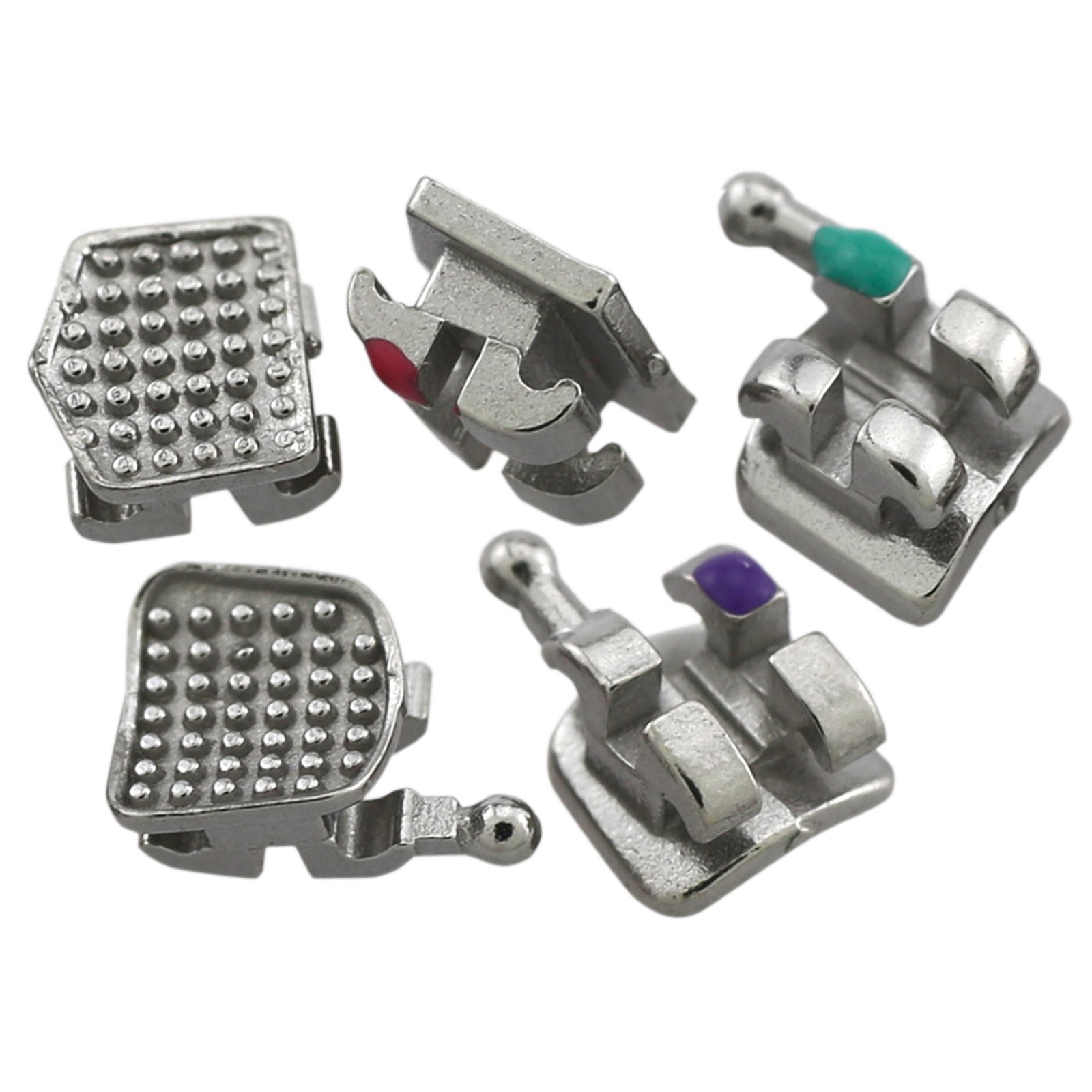 MIM MINI Orthodontic Brackets Dental Metal Brace MBT Roth 022 018 345 With Hooks