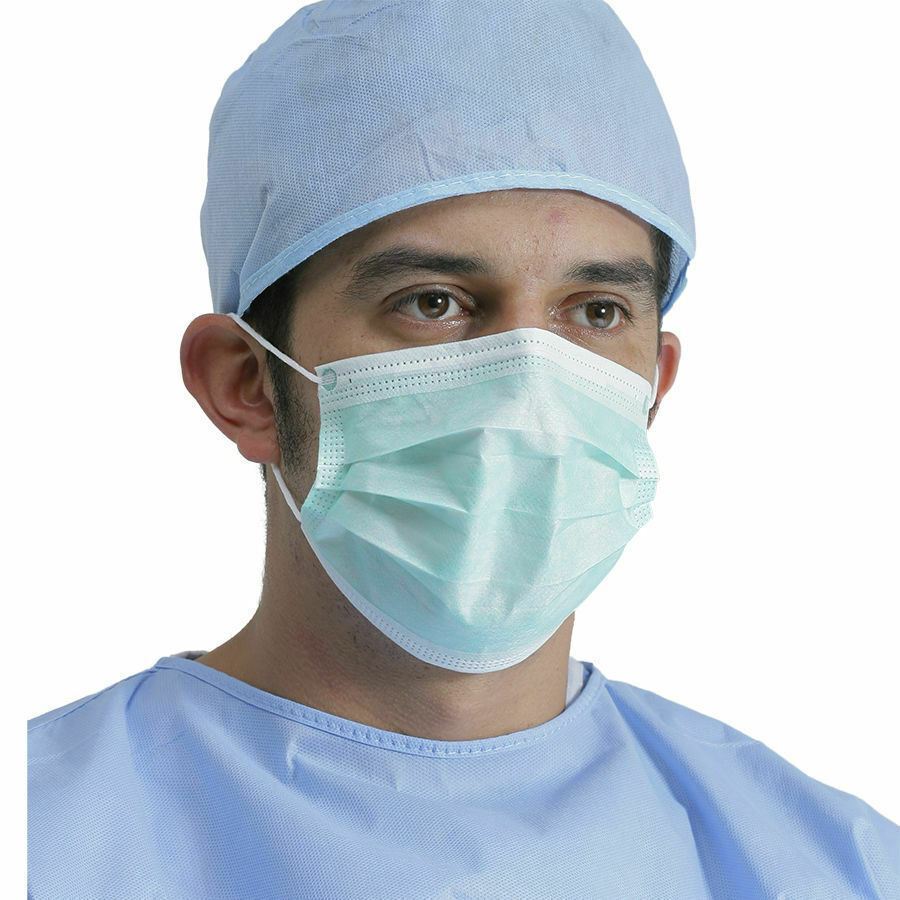 50 Medical,Surgical,Dental 3-Layers Face Mask Blue20,White10,Pink10,Orange10