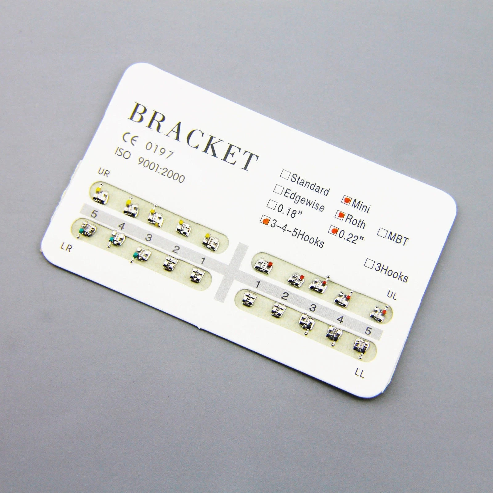 Dental Orthodontic Metal Bracket Braces Edgewise Roth/Mini/Standard 018/022 Slot