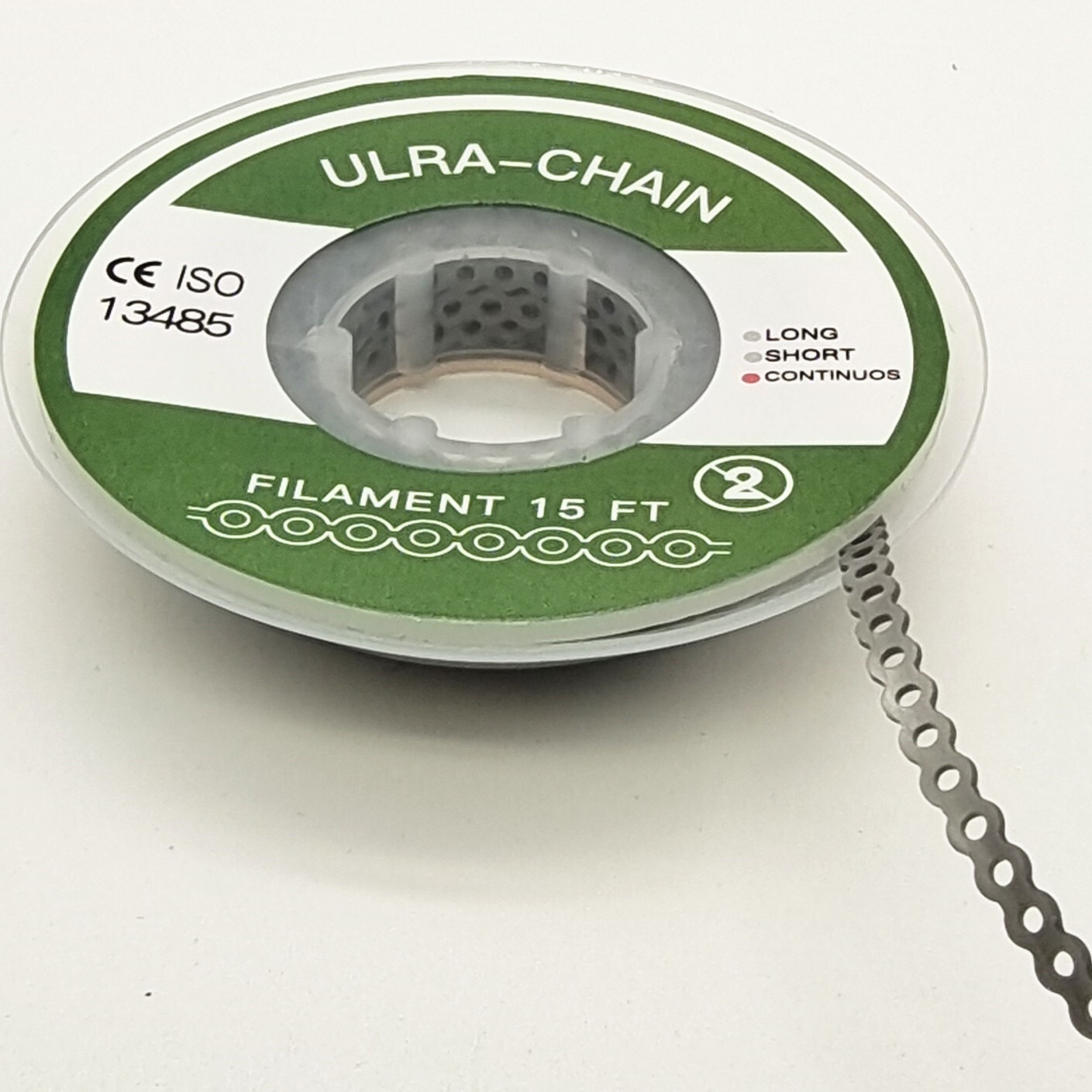 10X Dental Orthodontic Elastolink Power Chain Gray Long Short Continuous 15Sheet