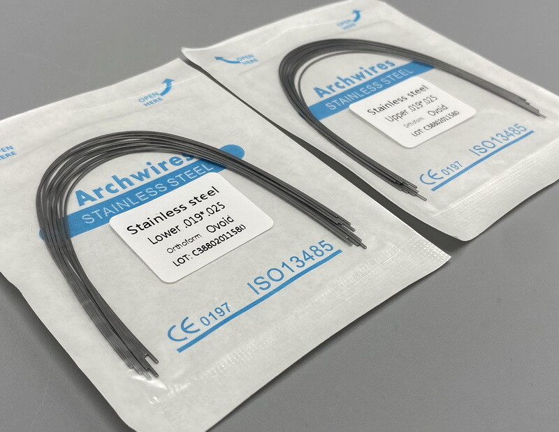 Dental S.S Orthodontic Arch Wire Stainless Steel Round Rectangular Ovoid Form