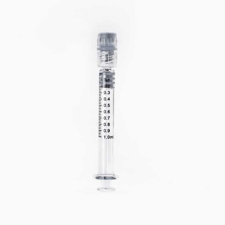 10/20Pcs 1ML Borosilicate Glass Syringe Tube with Golden Metal Plunger Anti-Leak