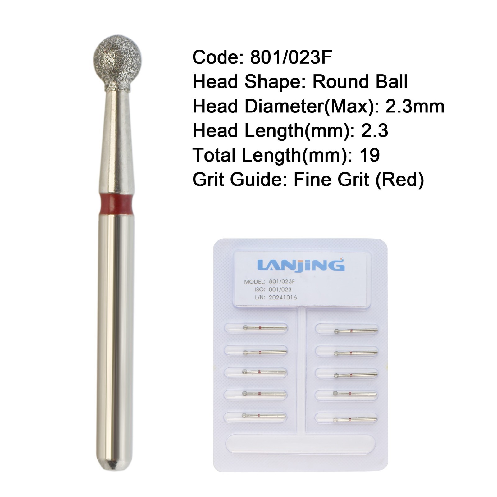 WAVE Dental Carbide Burs Diamond Bur Round FG 2 4 5 6 8 Friction Grip High Speed