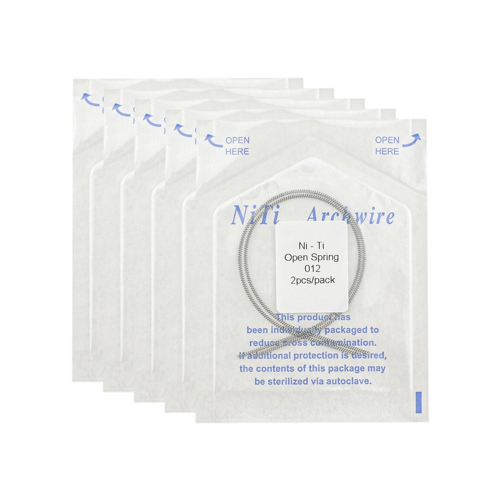 US 10Pcs Dental Orthodontic NiTi 0.012/0.010*180mm Open Coil Spring Medium Force