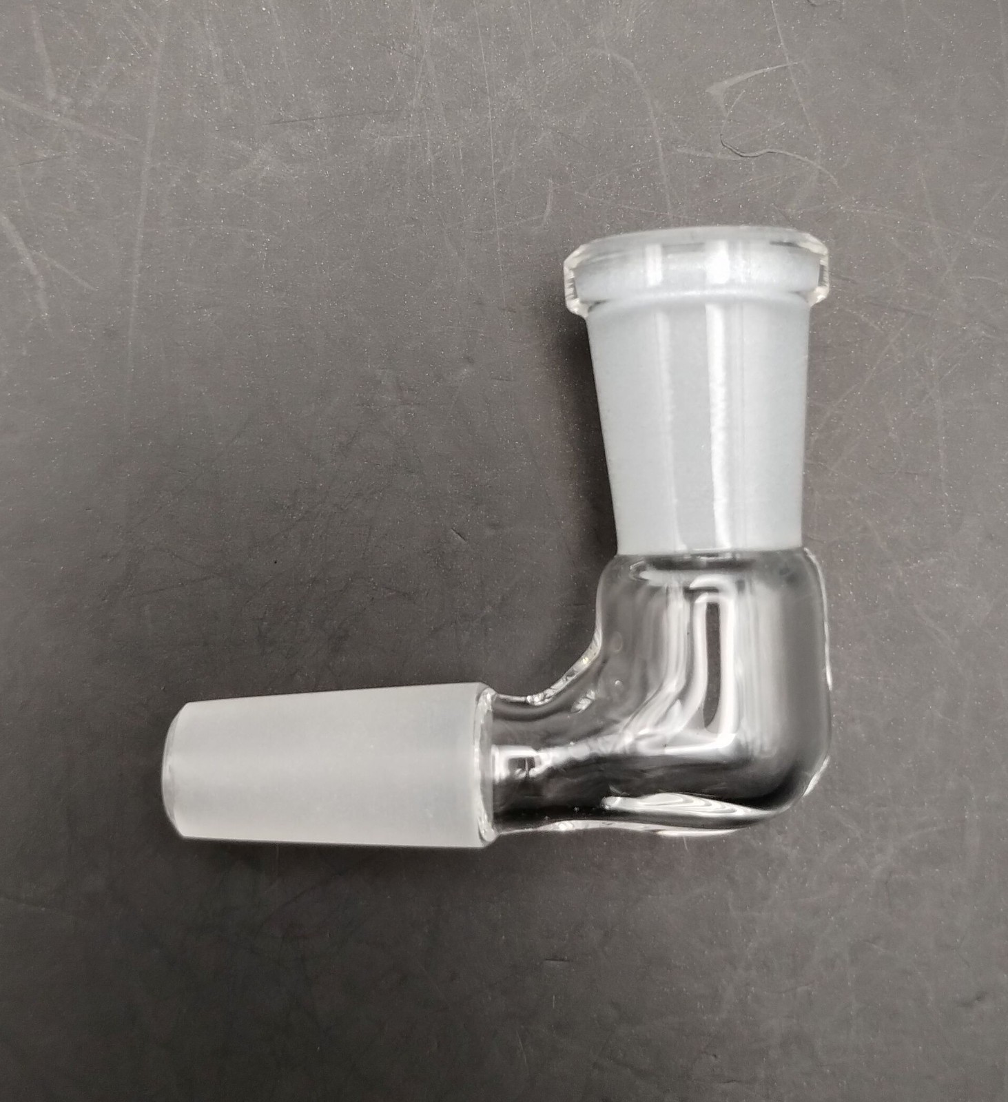 B Quality 10mm 90 Degree Angle Glass Ground Joint Attachment Adapter GonG Elbow