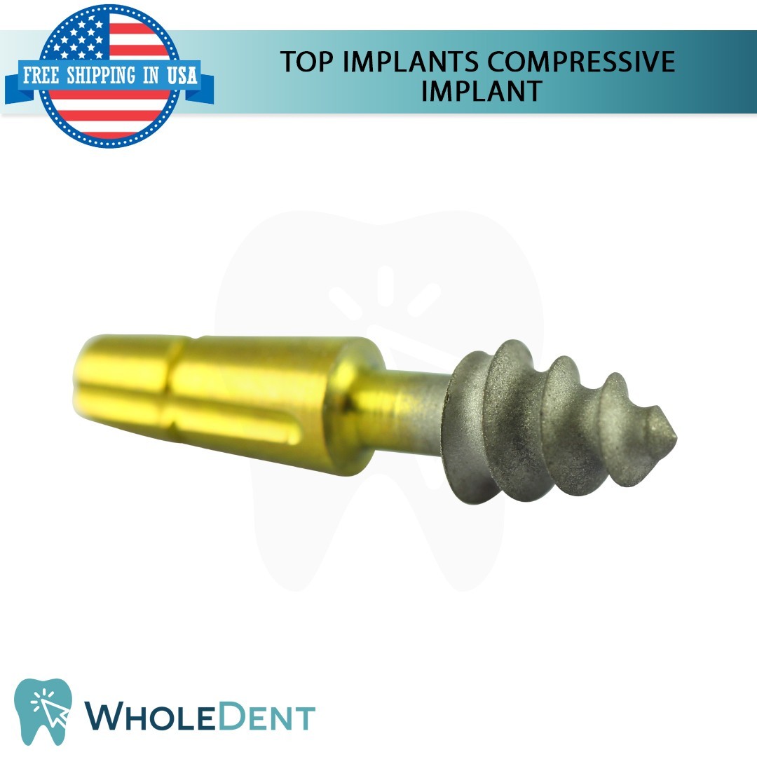 1x Dental Compressive Monoblock Fixture Titanium Sterile SLA Surface Dentistry