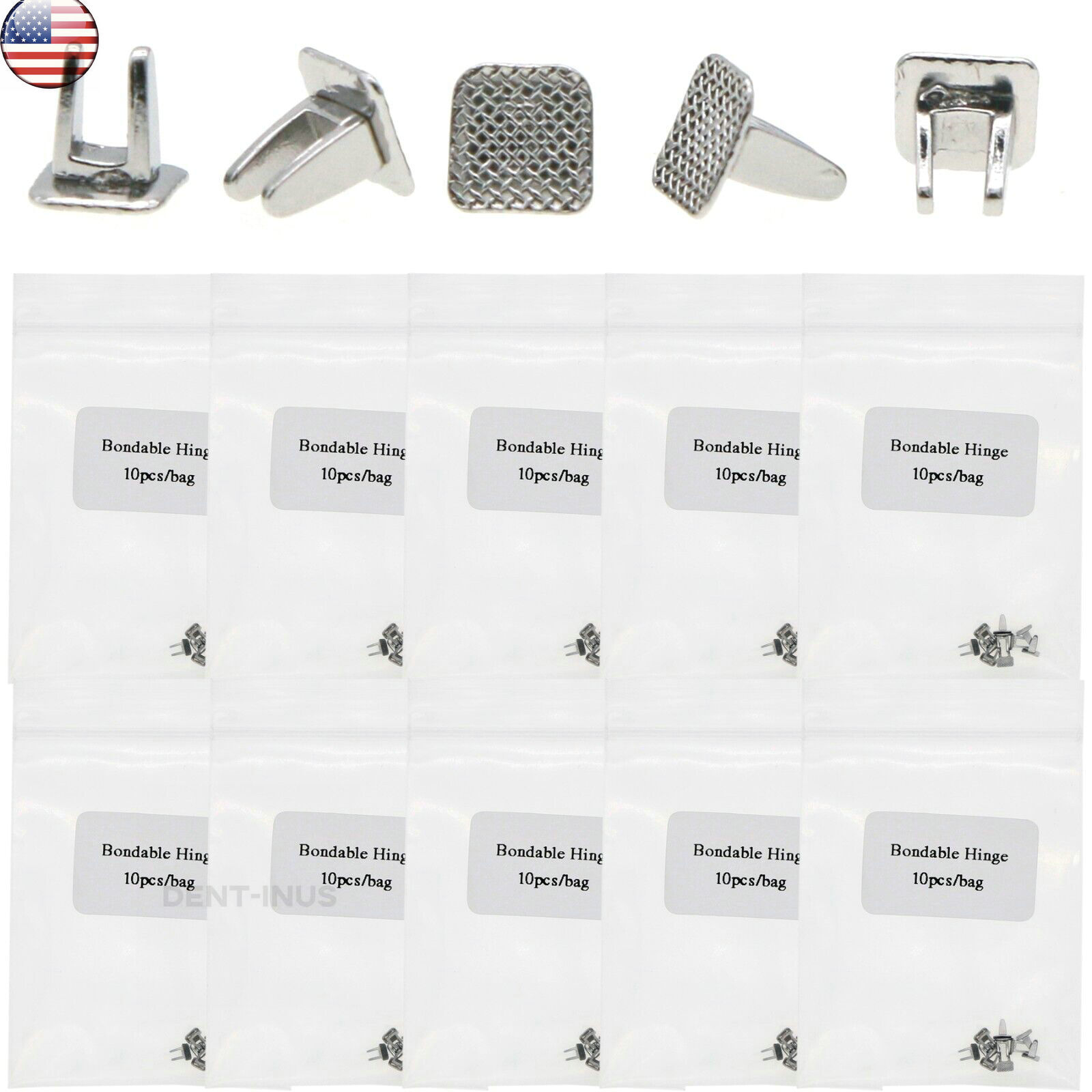 100PCS Dental Orthodontic Hinge Bondable Bite Turbos Opener Tongue Tamers