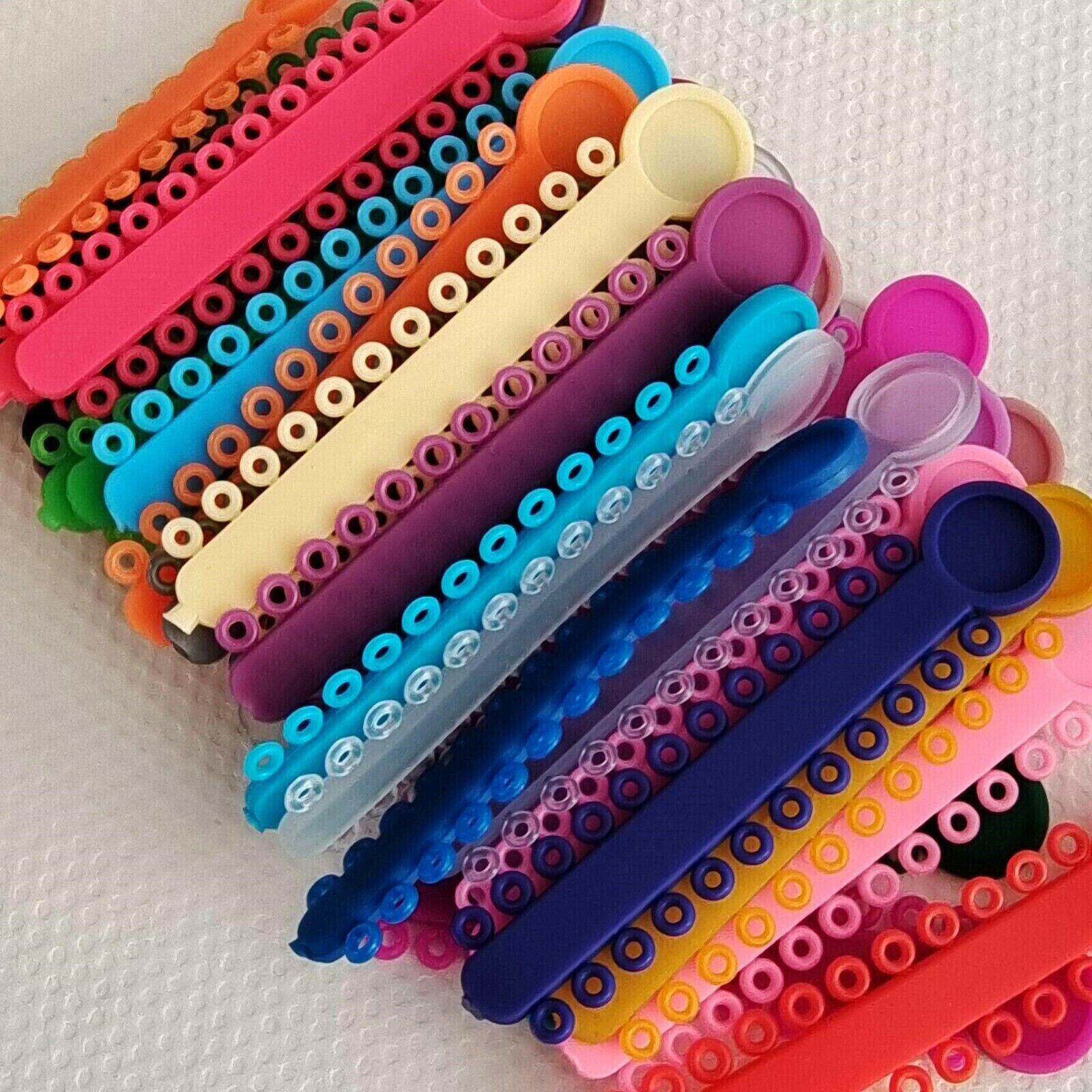 1040Pcs/Bag Dental Ortho Brace Elastic Rubber Bands Ligatures Tie 40 Colors po