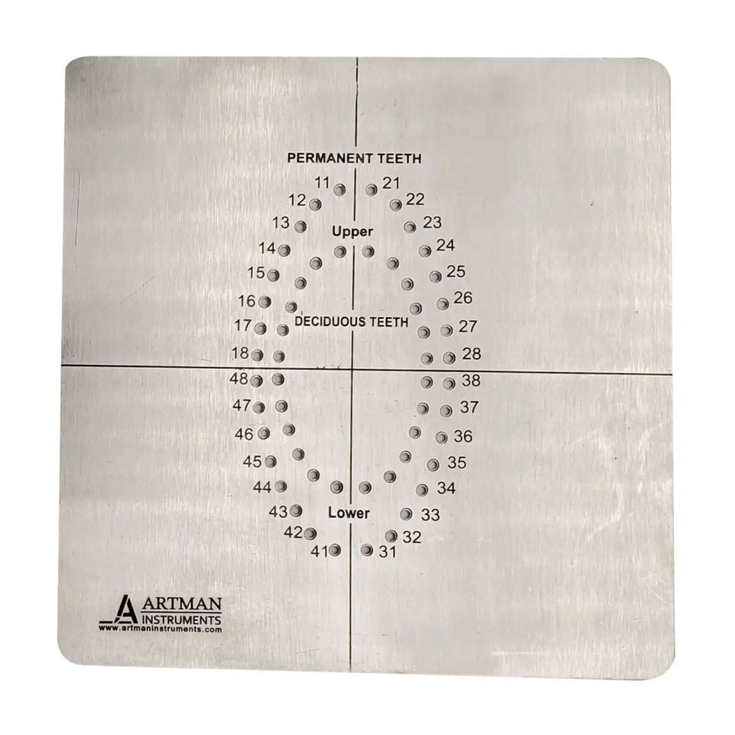 Artman Instruments Rubber Dam Template for Hole Punching, 1/Pk