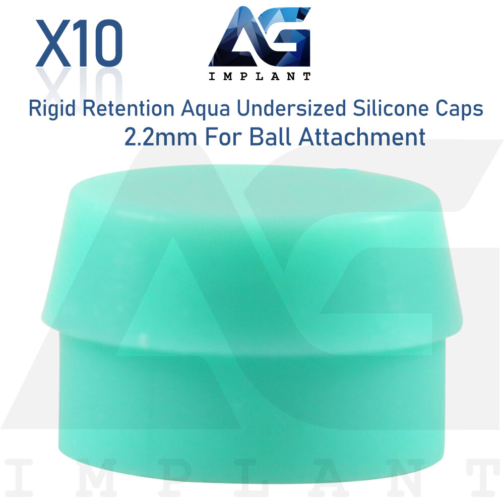 10 Rigid Undersized Silicone Caps 2.2mm Ball Attachment Dental Overdenture