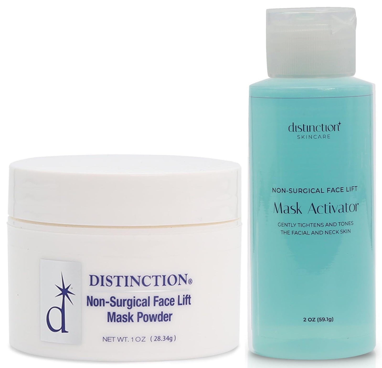 Distinction Face Lift Mask Powder & Activator w/ AHA & Vitamin C, (1+ 3 Fl Oz