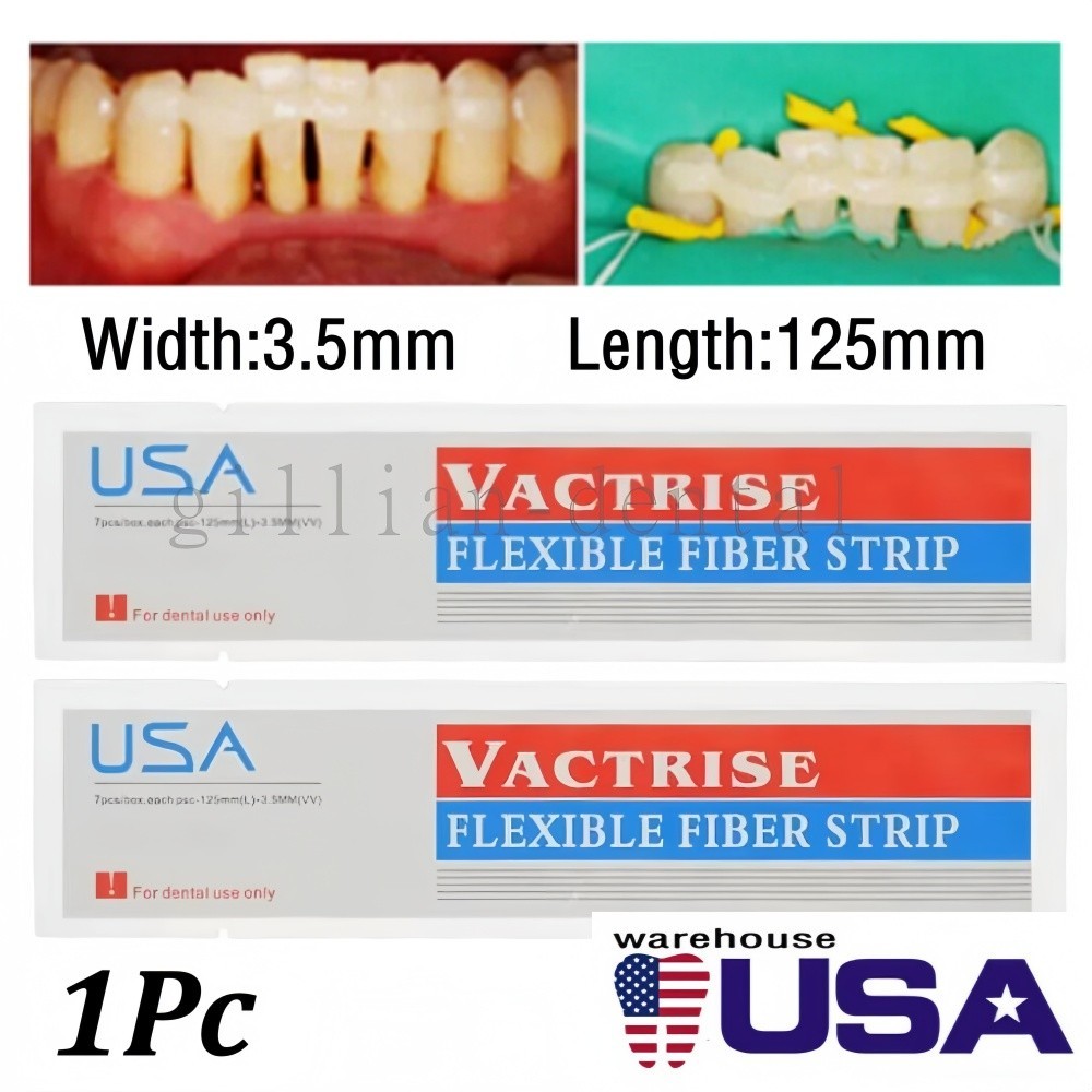 1* Dental Flexible Fiber Strip Glass Splint Retainer Loose Tooth Fixation Strips