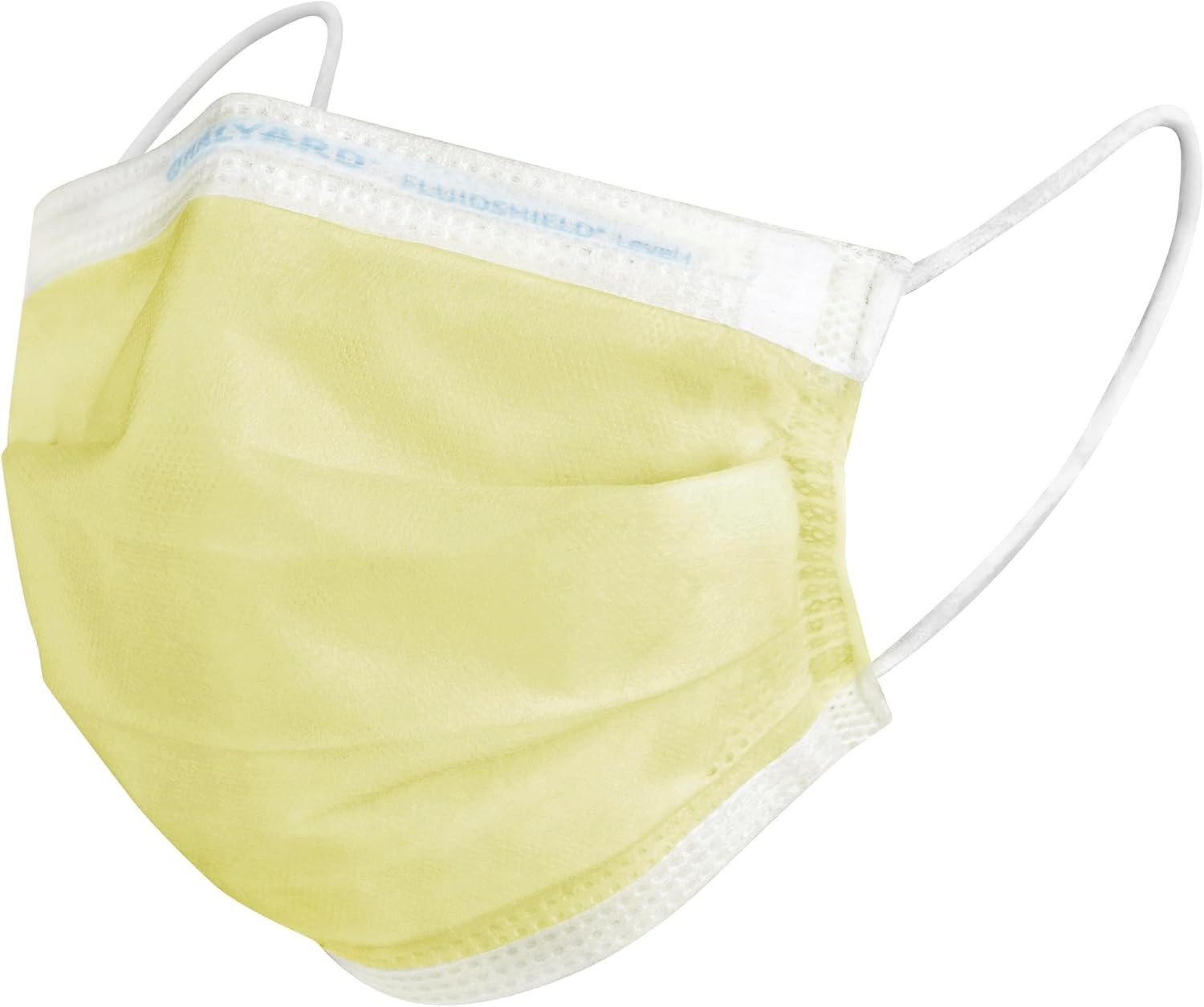 FLUIDSHIELD Level 1 Disposable Procedure Mask, With SO SOFT Lining, Yellow, B…