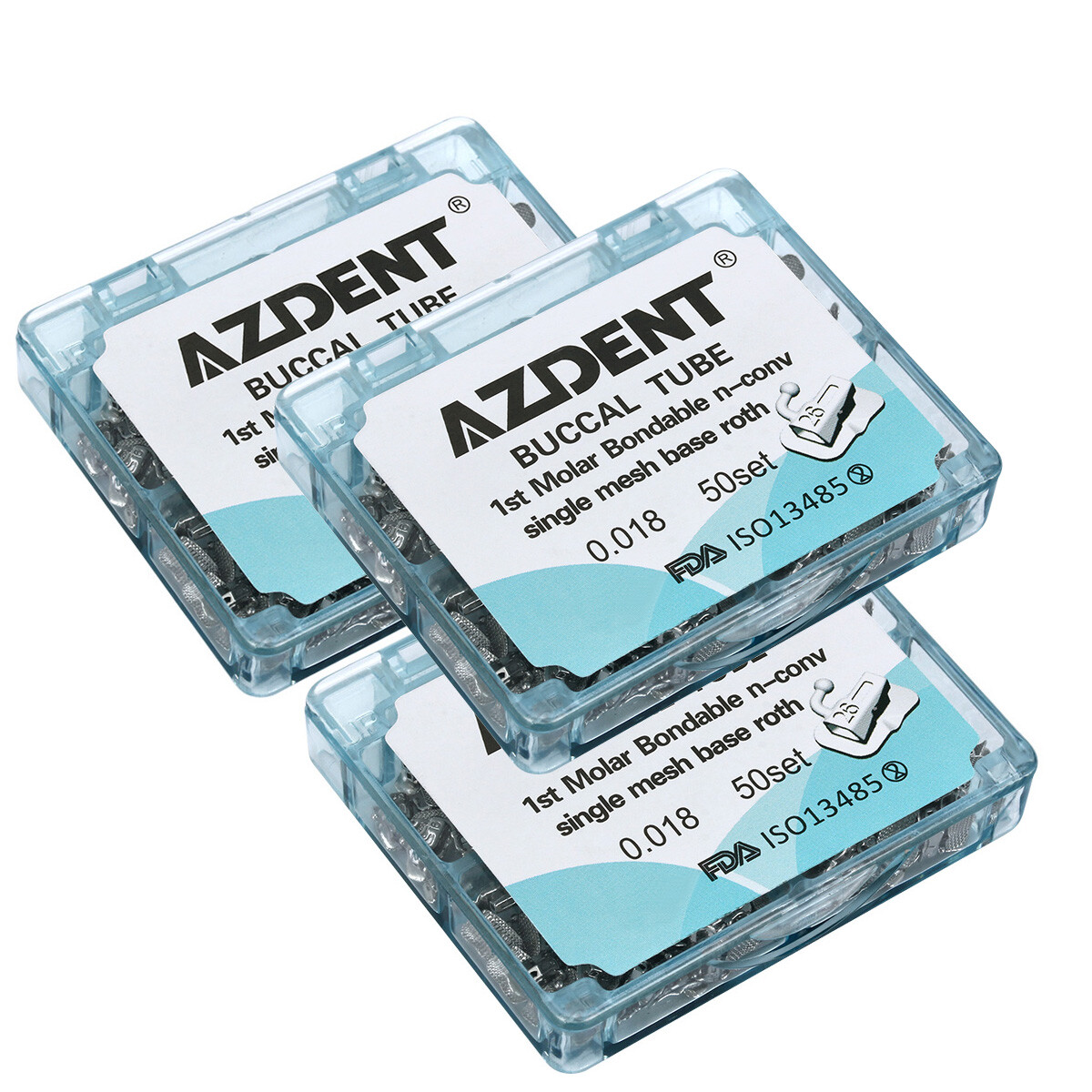 AZDENT Dental Ortho Mini Bracket Braces /Buccal Tubes 1st Molar Roth MBT 022