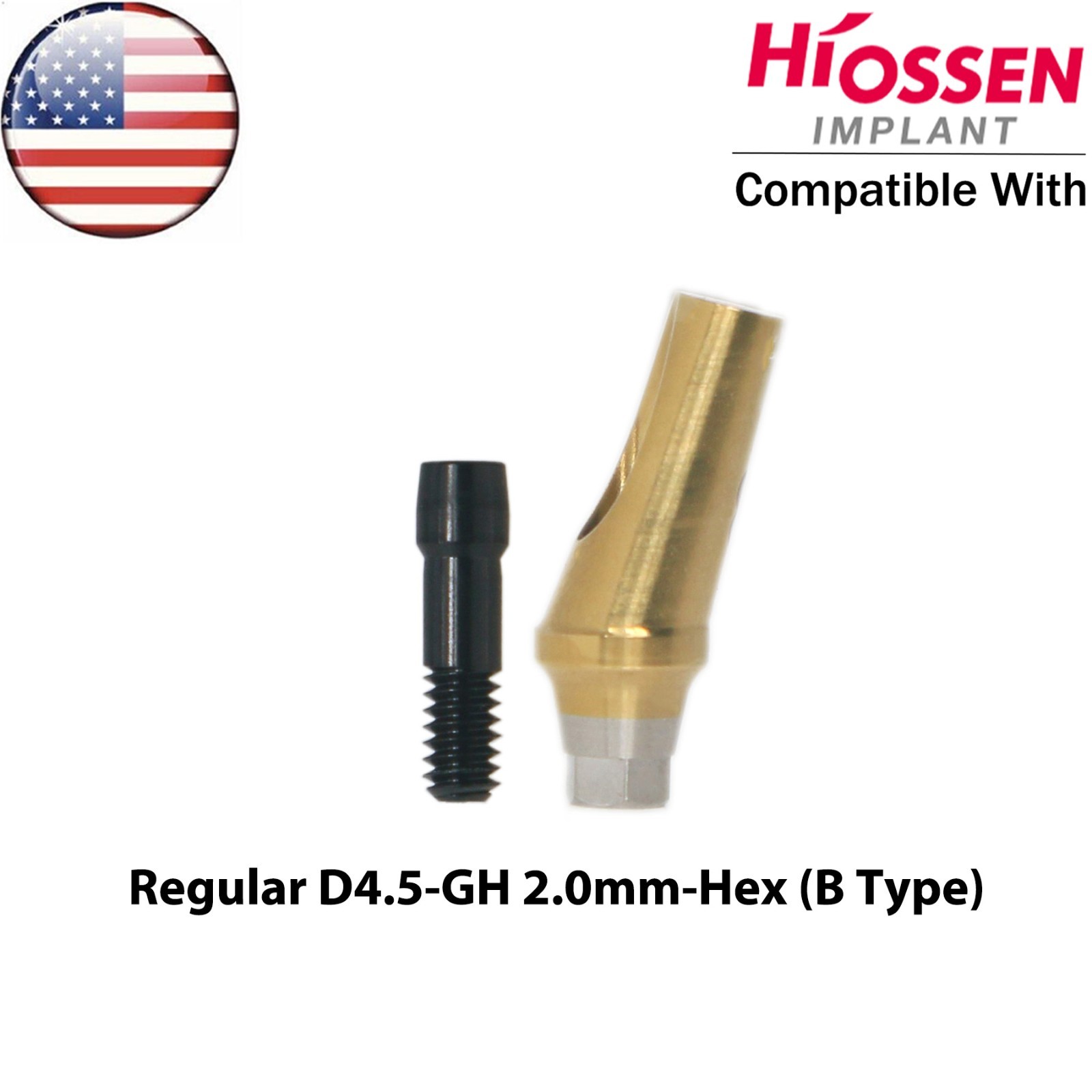 US Dental 17° Angled Anatomic Abutment For Hiossen Osstem Mini/Regular Platform