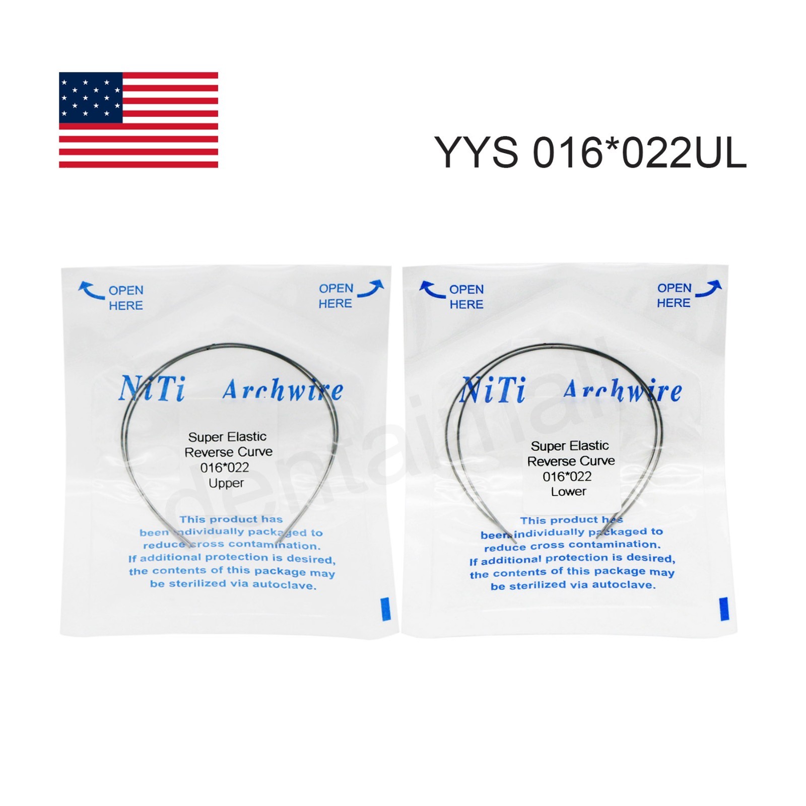 US Dental Orthodontic Reverse Curve Arch Wire Super Elastic NiTi Upper Lower