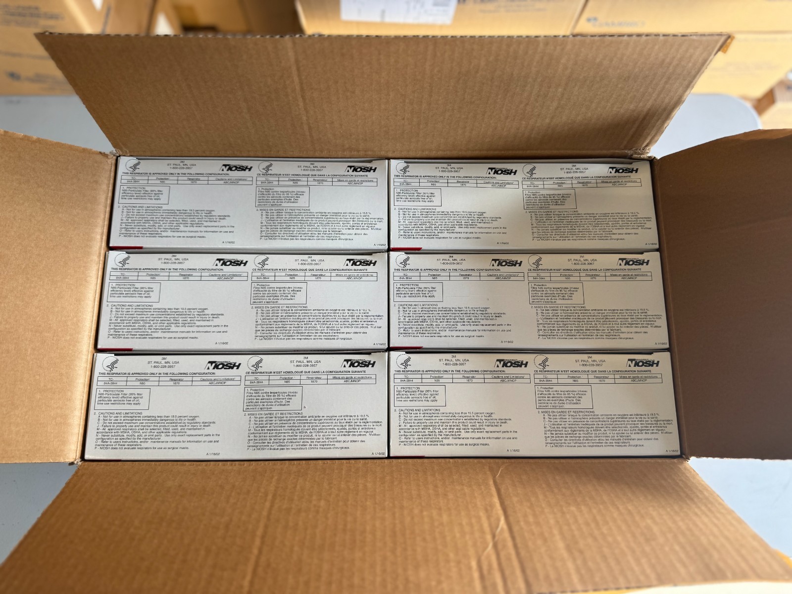 3M 1870 Surgical Face Masks – Case of 120 – New Sealed