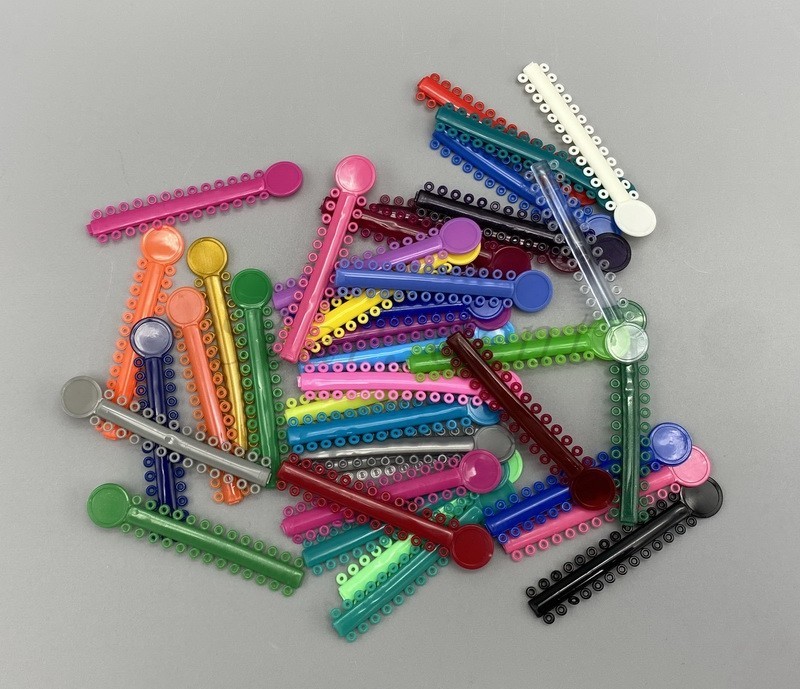 Dental Orthodontic Elastic Ligature Rubber Ties Bands Braces Single/Double Color