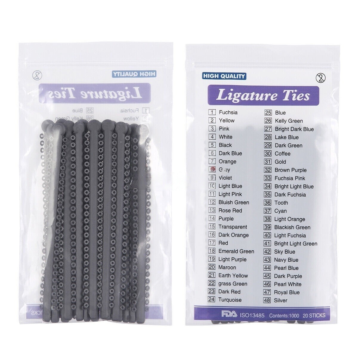 1000Pcs Dental Lab Orthodontic Treatment Ligature Ties Elastic Bands O-Rings Kit