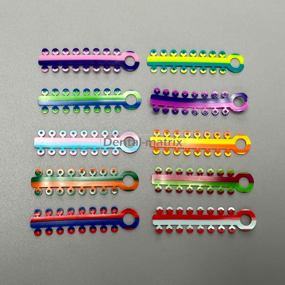 320pcs Dental Orthodontic Elastic Rubber Ligature Tie Rubber Bnads Double Color
