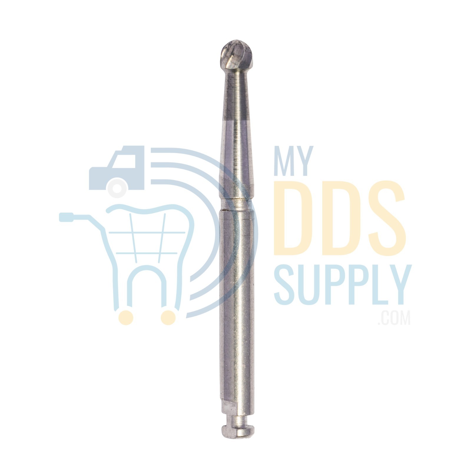 RA8 Round Dental Burs, 22mm (Pack of 20), Carbide for Slow Speed Handpiece