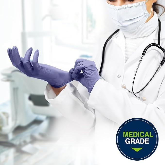 10 Boxes – HALYARD SKYBREEZ Powder Free Nitrile Exam Gloves – Sizes: S, M, L, XL