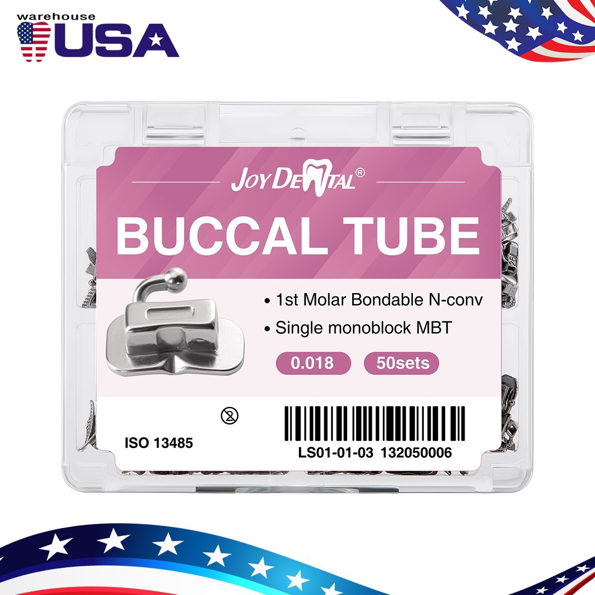 Dental Orthodontic Buccal Tube 1st 2nd Molar Tubes Roth/MBT 022 Bondable AZDENT
