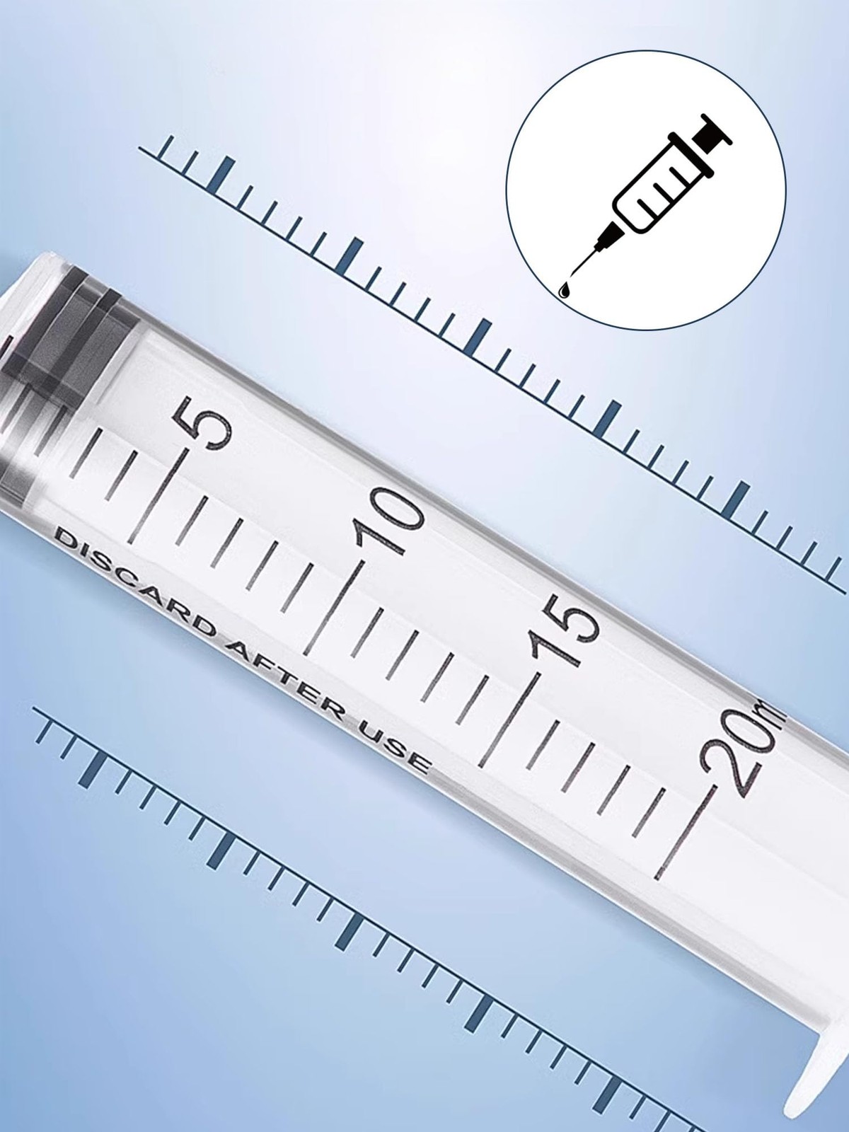 20ml Plastic Syringe 5 Pack, Measuring Tools, Oral, Scientific
