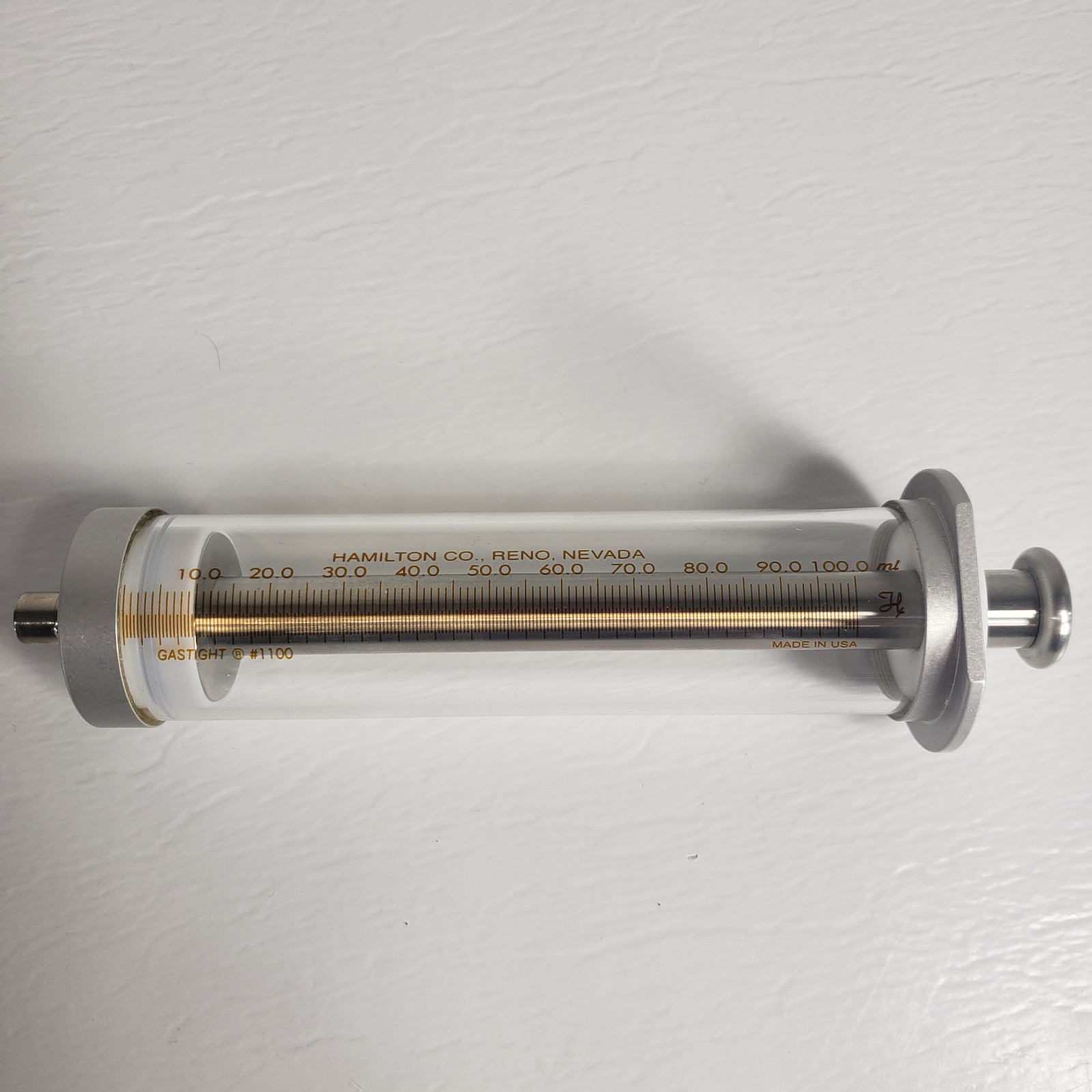HAMILTON Gastight #1100 100.0ml Srng, Broken Luer Hub Tip