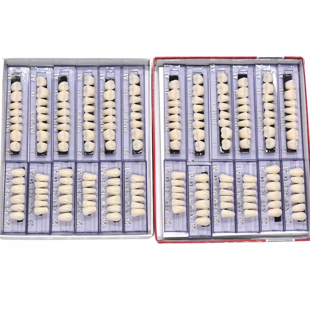 168Pc Dental Acrylic Resin False Teeth 23# Shade A1 Denture Full Upper Lower Set